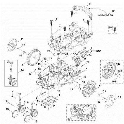 Picture of C - Lower housing, chassis MI 632.0 PC