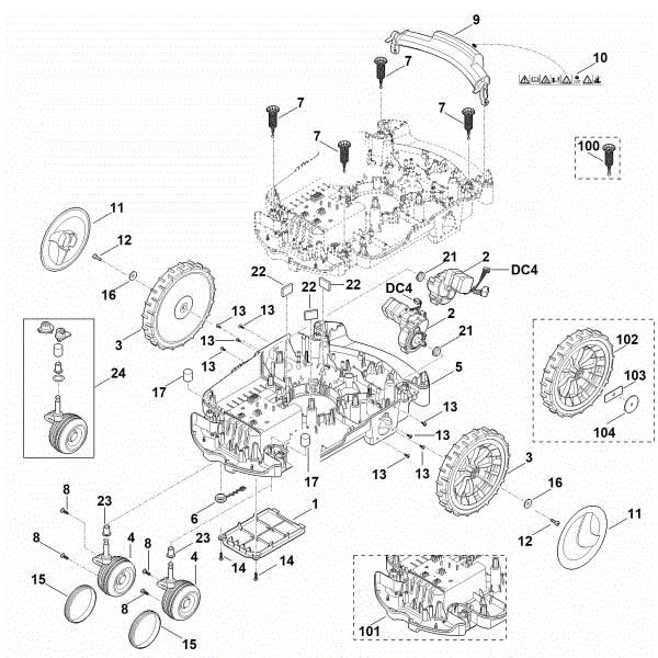 Picture of C - Lower housing, chassis MI 632.0 PC