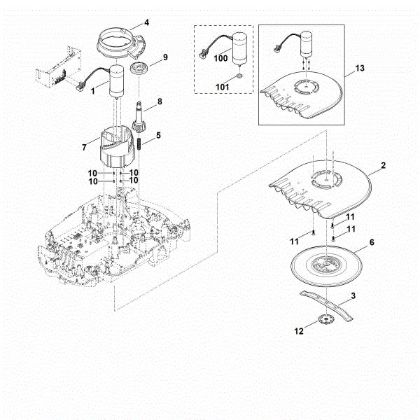 Picture of D - Mowing deck, height adjustment MI 632.1
