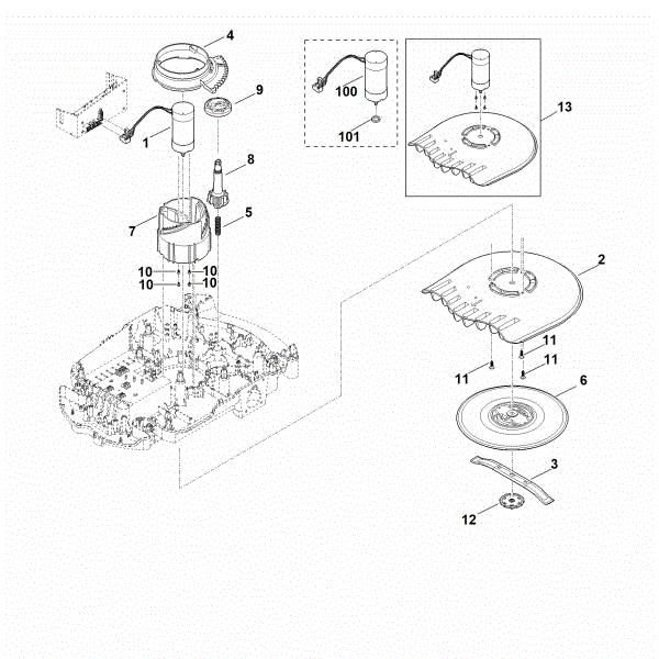 Picture of D - Mowing deck, height adjustment MI 632.1