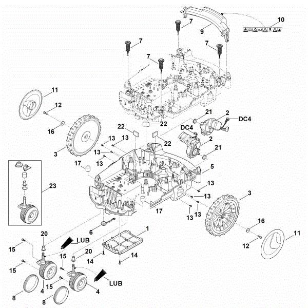 Picture of C - Lower housing, chassis MI 632.1 C