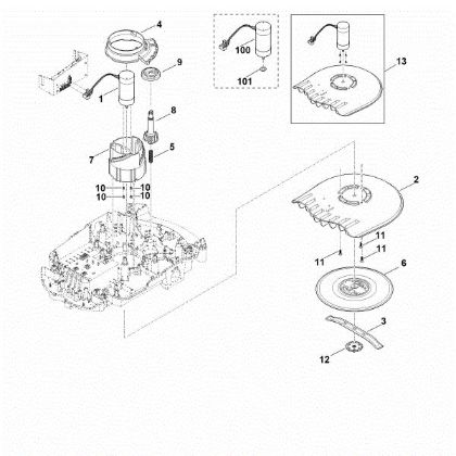 Picture of D - Mowing deck, height adjustment MI 632.1 C