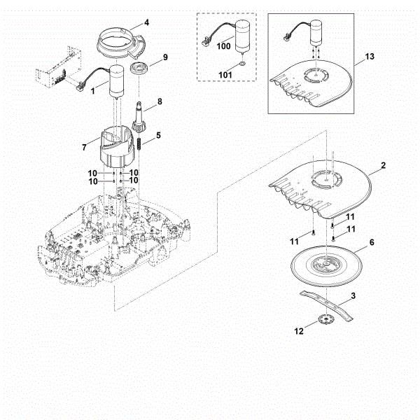 Picture of D - Mowing deck, height adjustment MI 632.1 C