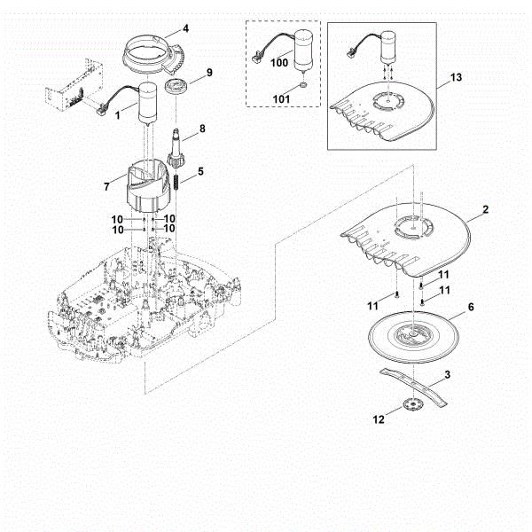 Picture of D - Mowing deck, height adjustment MI 632.1 M