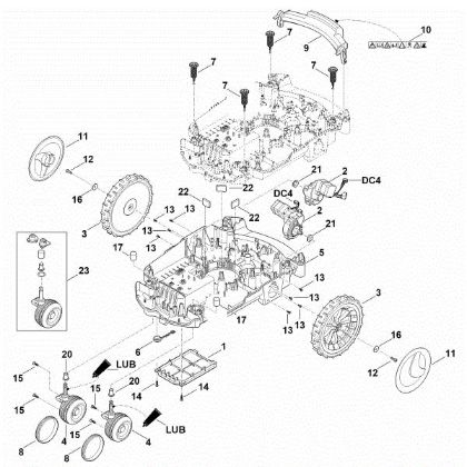 Picture of C - Lower housing, chassis MI 632.1 P