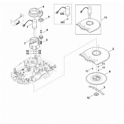 Picture of D - Mowing deck, height adjustment MI 632.1 P
