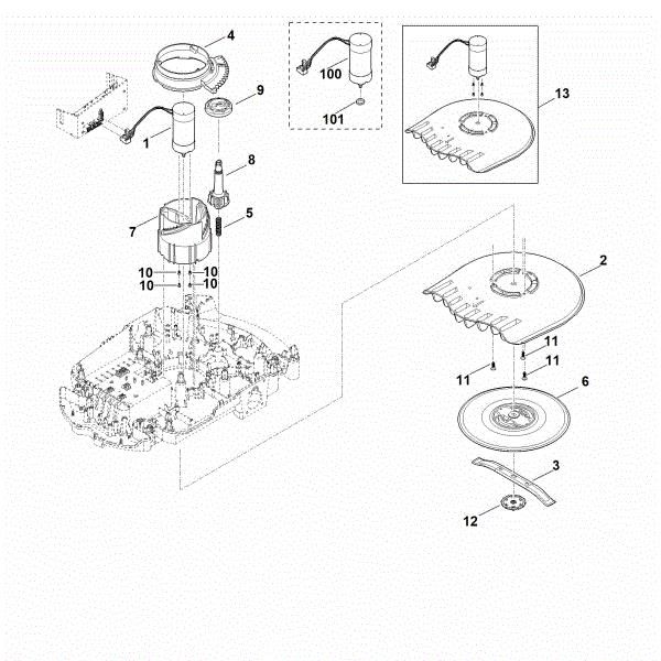 Picture of D - Mowing deck, height adjustment MI 632.1 P