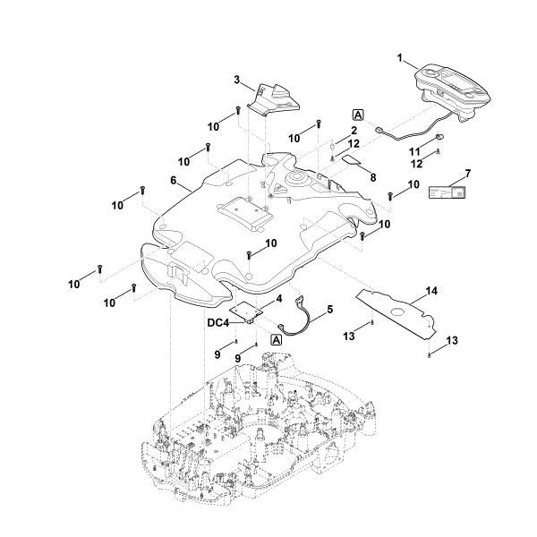 Picture of B - Housing upper part MI 632.1 PC