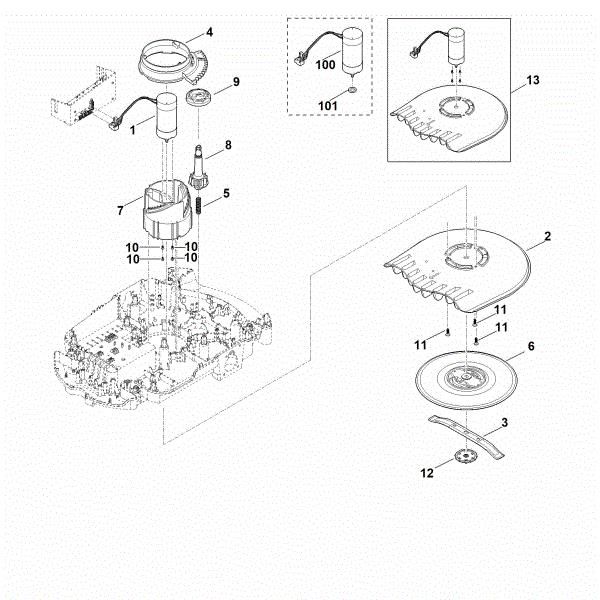 Picture of D - Mowing deck, height adjustment MI 632.1 PC
