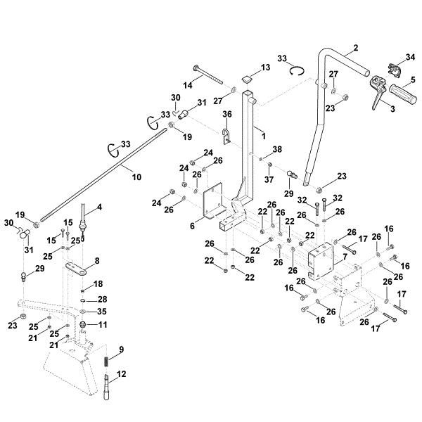Picture of B - Front coupling triangle, mechanical - 1 AKD 500
