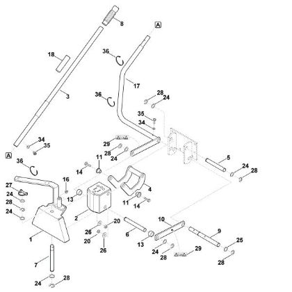 Picture of C - Front coupling triangle, mechanical - 2 AKD 500