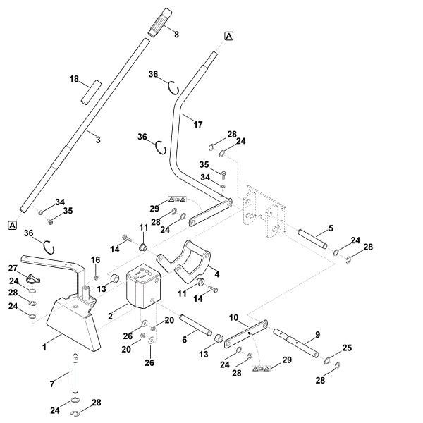 Picture of C - Front coupling triangle, mechanical - 2 AKD 500