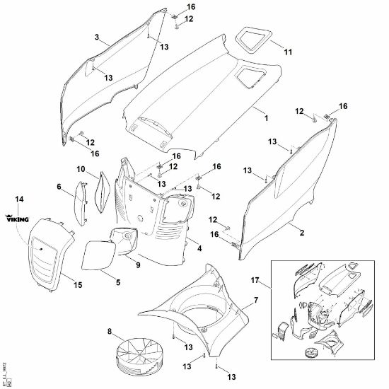 Picture of D - Engine hood MT 4097.0 S
