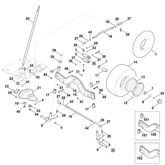Picture of E - Steering, front wheel MT 4097.1 SX