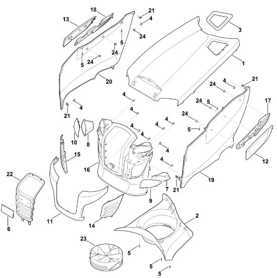 Picture of D - Engine hood MT 4112.1 S