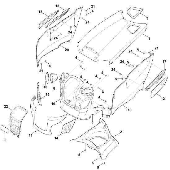 Picture of D - Engine hood MT 4112.1 SZ