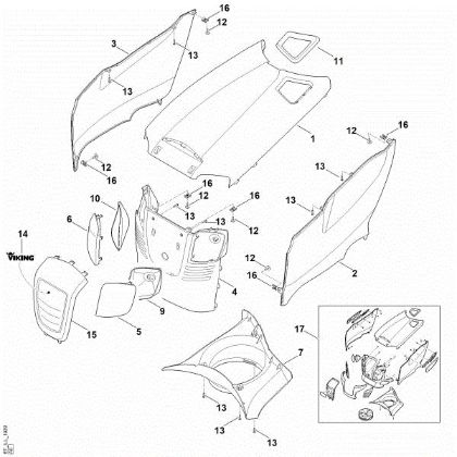 Picture of E - Engine hood MT 5097.0 Z