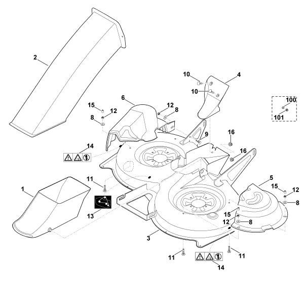 Picture of N - Mowing deck housing MT 5097.0 Z