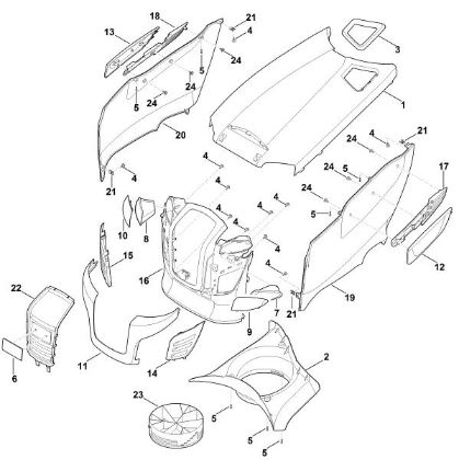 Picture of D - Engine hood MT 5097.1 C