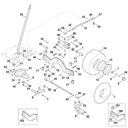 Picture of E - Steering, front wheel MT 5097.1 C