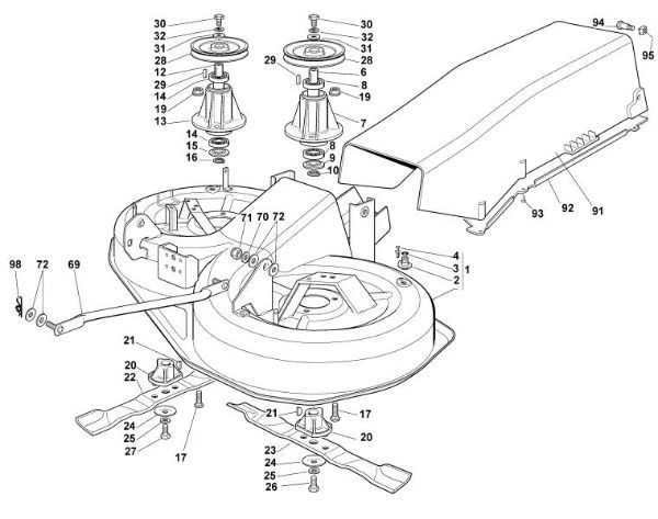 Picture of I - Mowing deck - 2 MT 545