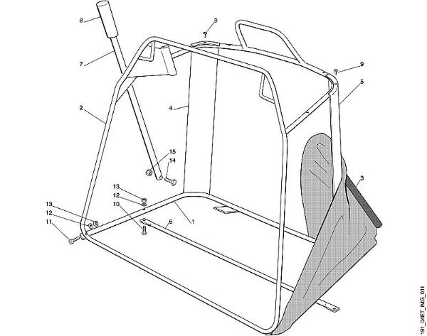 K - Grass catcher bag - 2 MT MT 545 brand Viking