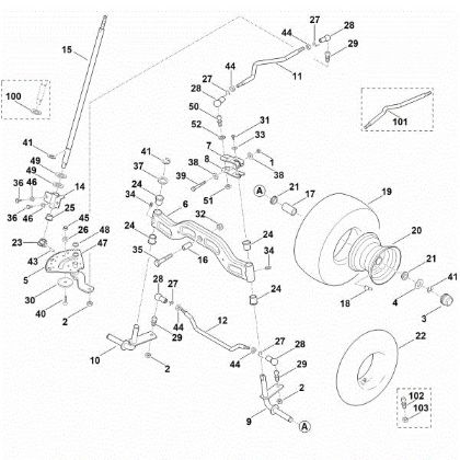 Picture of F - Steering, front wheel MT 6112.0