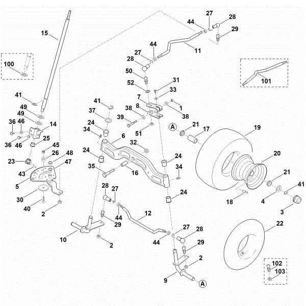 Picture of F - Steering, front wheel MT 6112.0