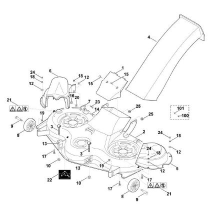 Picture of N - Mowing deck housing MT 6112.0 C