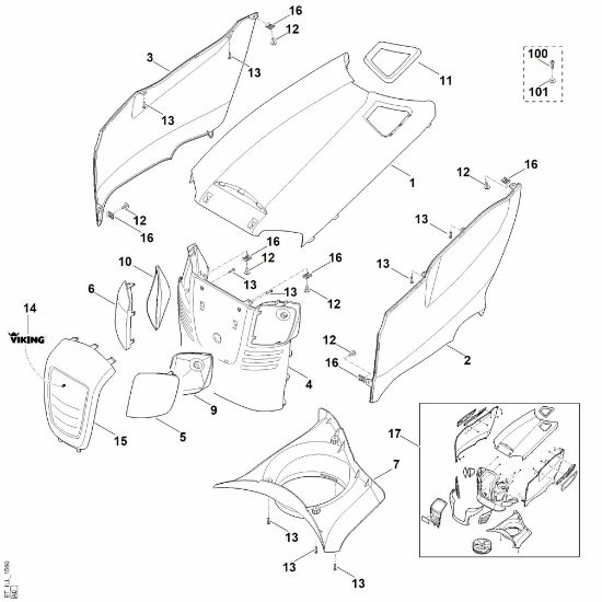 Picture of E - Engine hood MT 6112.0 K