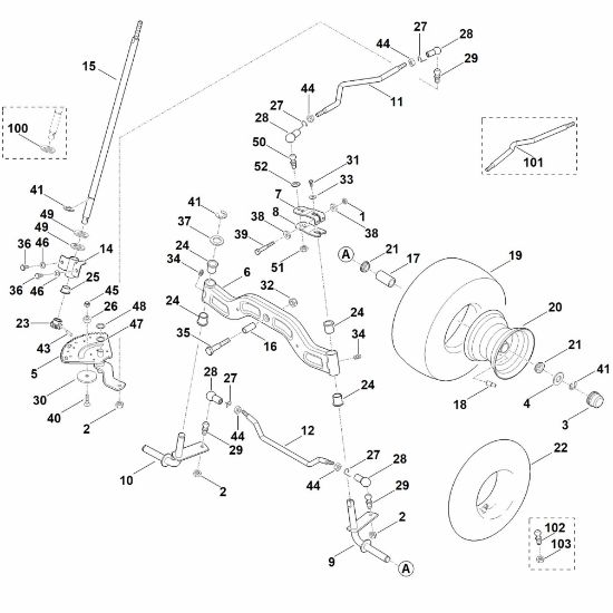 Picture of F - Steering, front wheel MT 6112.0 K