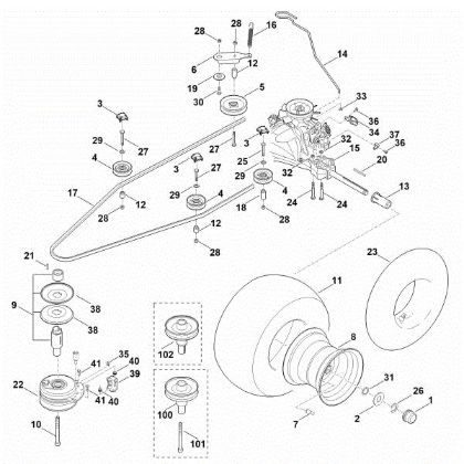 Picture of I - Gearbox, rear wheel, blade clutch MT 6112.1 ZL