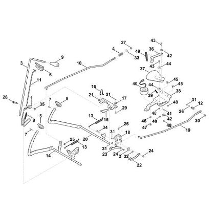 Picture of J - Brake, parking brake, control lever, cruise control MT 6112.1 ZL