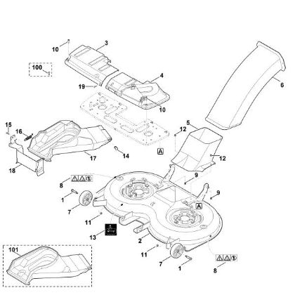 Picture of L - Mowing deck housing MT 6112.1 ZL