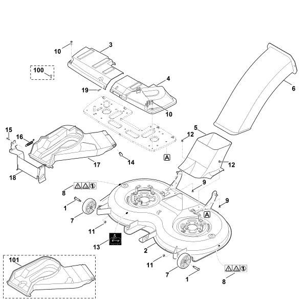 Picture of L - Mowing deck housing MT 6112.1 ZL