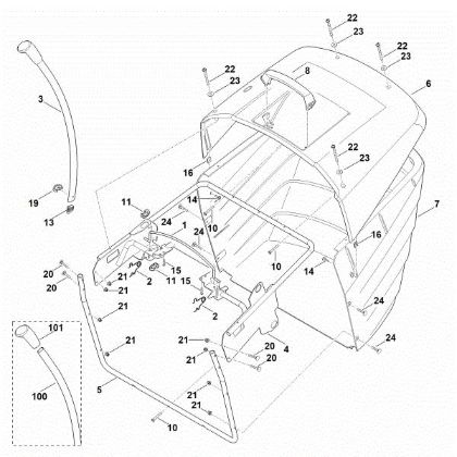 Picture of O - Grass catcher bag MT 6112.1 ZL