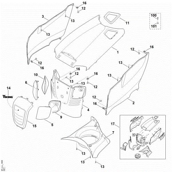 Picture of E - Engine hood MT 6127.0 KL