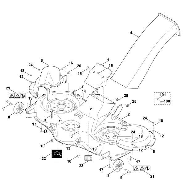 Picture of N - Mowing deck housing MT 6127.0 KL