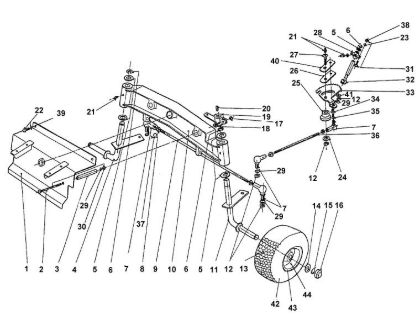 Picture of B - Front axle, steering MT 640 (1996)