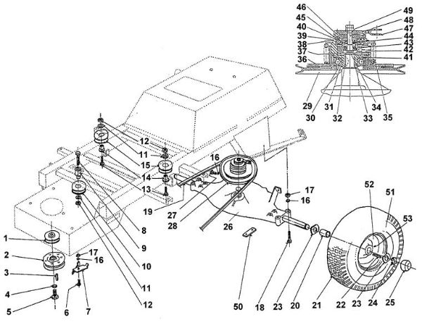 Picture of C - V-belt train, rear wheels MT 640 (1996)
