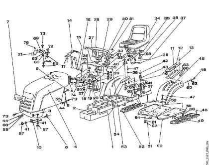 H - Hood assy. MT MT 640 (1996) brand Viking