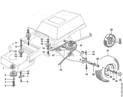 D - V-belt train, rear wheels MT MT 640 (1997) brand Viking