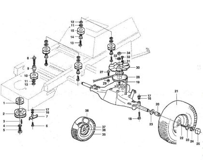 Picture of D - V-belt train, rear wheels MT 680