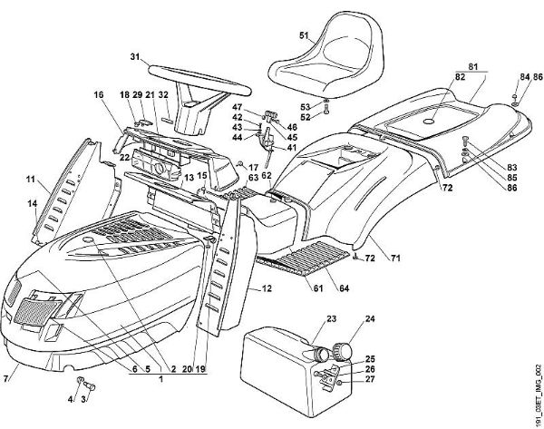 B - Body, seat MT MT 740 brand Viking