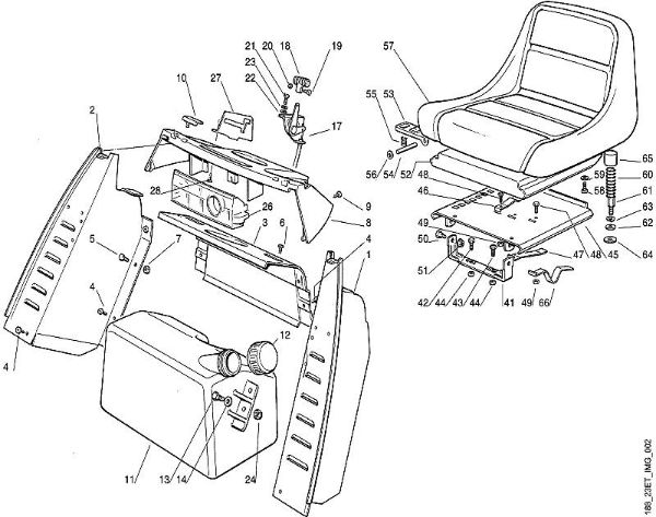 B - Body, seat MT MT 740 (1999, 2000) brand Viking