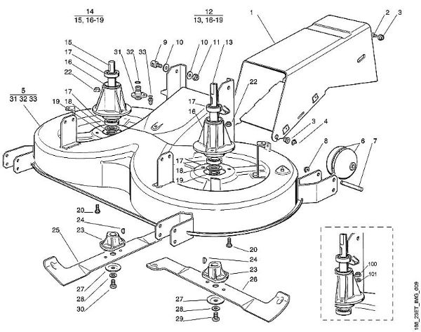 I - Mowing deck - 2 MT MT 740 (1999, 2000) brand Viking