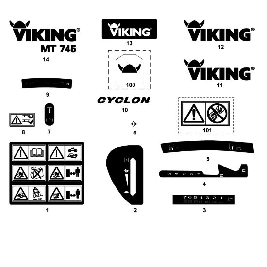 Picture of M - Labels MT 745