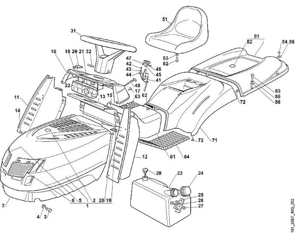 B - Body, seat MT MT 780 brand Viking