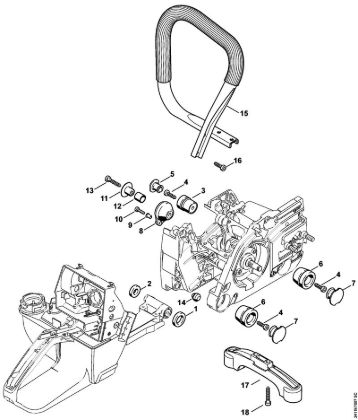 AV system, Handlebar GS 461 GS 461 brand Stihl