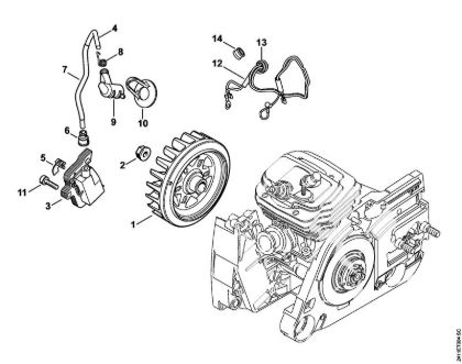 Ignition system, Wiring harness GS 461 GS 461 brand Stihl